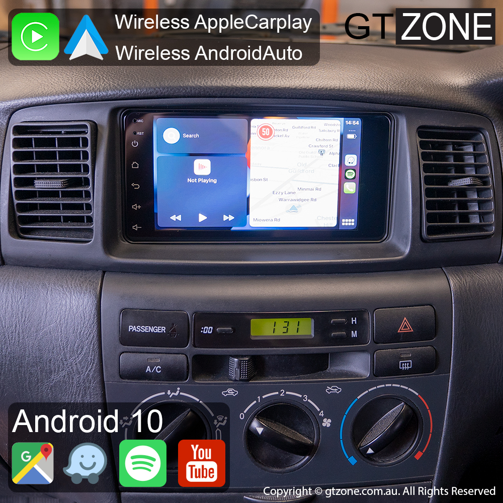 Toyota Corolla 2002 2007 Wireless CarPlay Android Auto Head Unit 