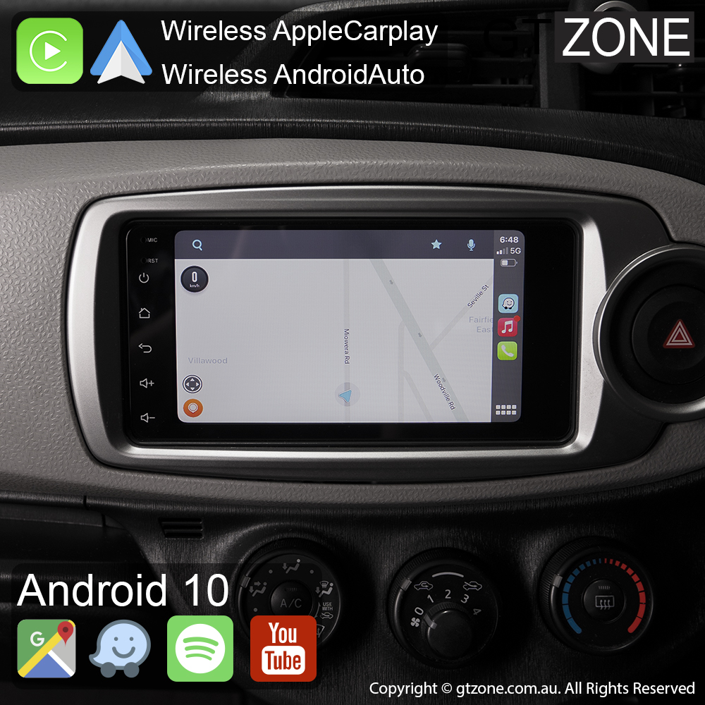 Toyota Yaris 20112013 Wireless CarPlay Android Auto Head Unit